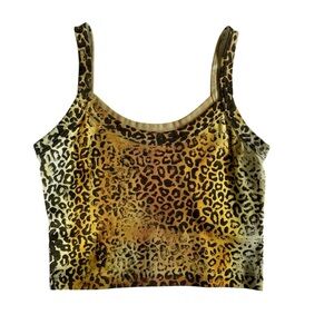 Big Bud Press Cropped Cami - Leopard Print